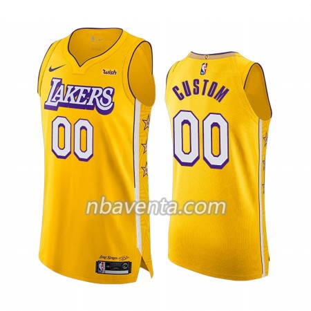 Camiseta Hombre Los Angeles Lakers Personalizadas 2019-20 Nike City Edition Swingman